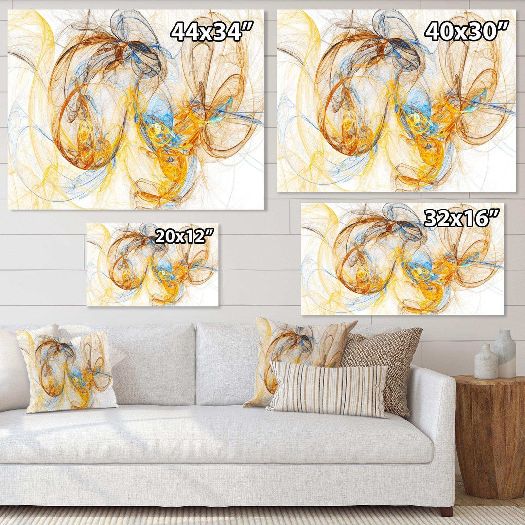 Billowing Smoke Yellow - Modern Canvas Wall Art