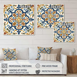 Mediterranean Tiles In Retro Blue IV