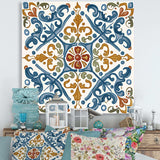 Mediterranean Tiles In Retro Blue V