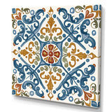 Mediterranean Tiles In Retro Blue V