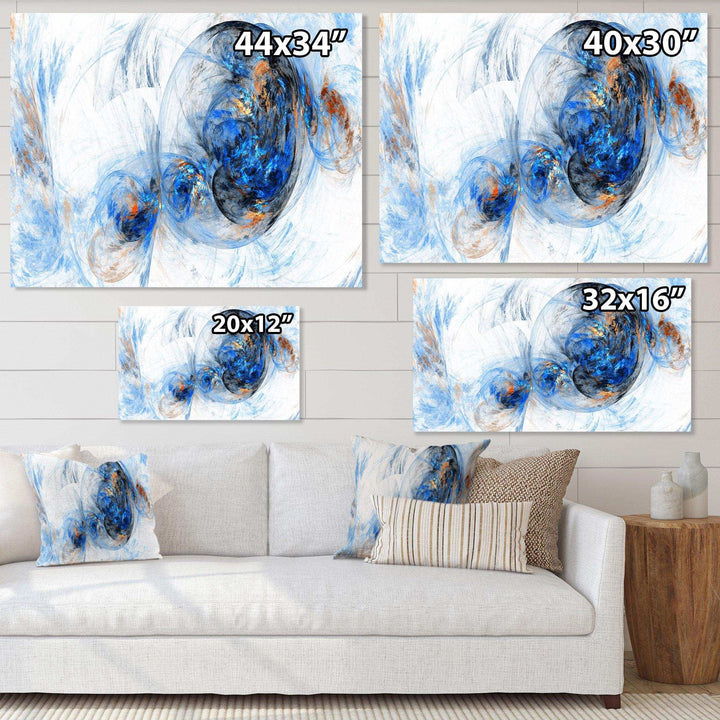 Colored Smoke Dark Blue - Modern Bedroom Wall Art