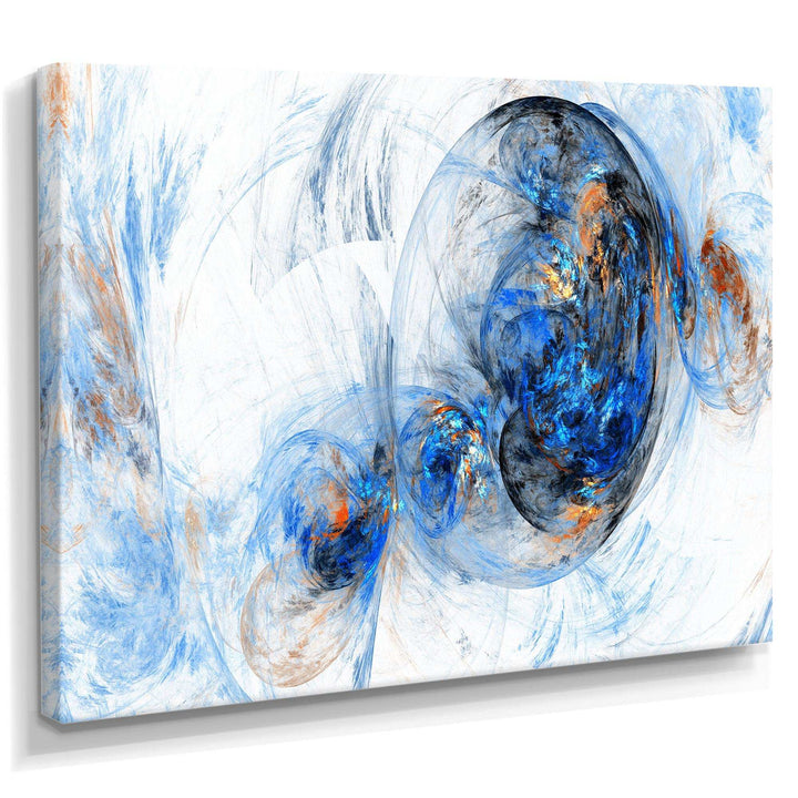 Colored Smoke Dark Blue - Modern Bedroom Wall Art