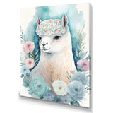 Flower Alpaca Watercolour I