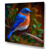 Beautiful Bright Bluebird On A Branch I