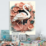 White Flamingo On Pink