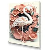 White Flamingo On Pink