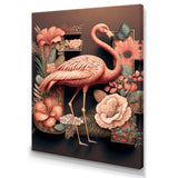 Pink Flamingo With Pink Flowers