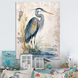 Heron By The Waterside Watercolour I