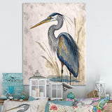 Heron By The Waterside Watercolour II