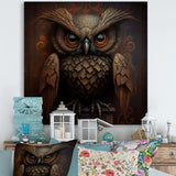 Wise Owl In Earth Tones I