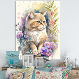 Little Kitten Surrounded By Colorful Flowers V