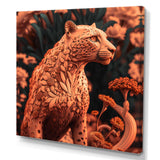 Cheetah Cat In Terracotta Color Tones