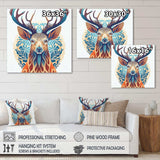 Wild Buck In Blue And Brown