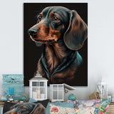 Dachshund On Black I