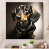 Portrait Of A Black Glam Dachshund I