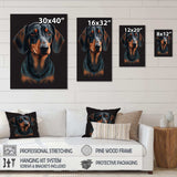 Portrait Of  Black And Brown Dachshund