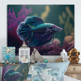 Magnificent Bettafish In Shades Of Blue And Purple I