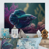 Magnificent Bettafish In Shades Of Blue And Purple VI