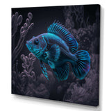 Mysterious Tropical Blue Fish In Tones Of Blue I