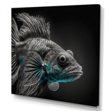 Mysterious Tropical Blue Fish In Tones Of Blue II