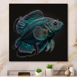 Mysterious Tropical Blue Fish In Tones Of Blue III