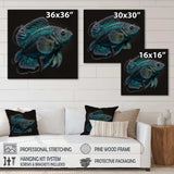 Mysterious Tropical Blue Fish In Tones Of Blue III