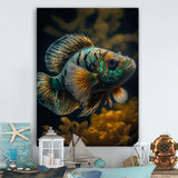 Tropical Blue Fish In Shades Of Blue And Orange V