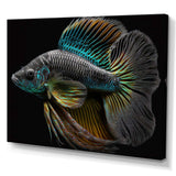 Tropical Blue Fish In Shades Of Blue And Orange VI