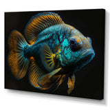 Tropical Blue Fish In Shades Of Blue And Orange I