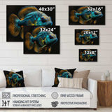 Tropical Blue Fish In Shades Of Blue And Orange I