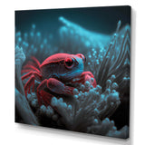 Red Crab In Shades Of Black And Blue III