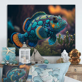 Beautiful Mandarin Fish In Shades Of Blue II