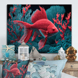 Tropical Fish In Shades Of Red And Blue III