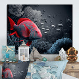 Tropical Fish In Blue And Red IV