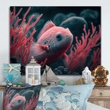 Mysterious Tropical Fish In Blue And Red I