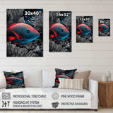 Mysterious Tropical Fish In Blue And Red IV