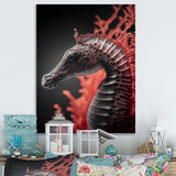 Seahorse In Red And Black