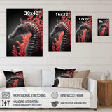 Seahorse In Red And Black