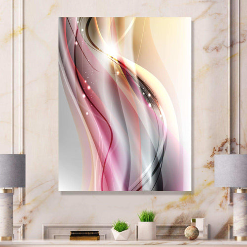 Pink Brown Abstract Lines - Modern Wall Art Prints