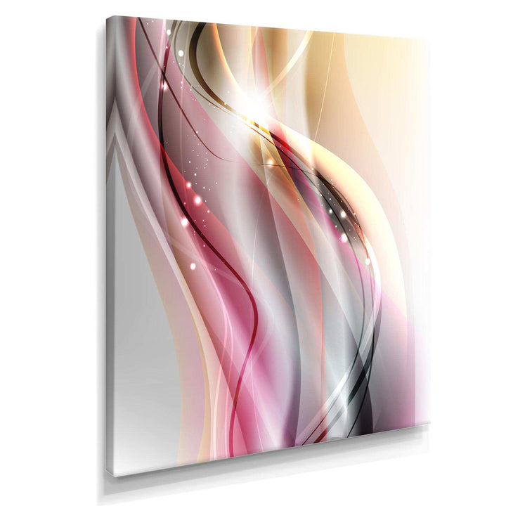 Pink Brown Abstract Lines - Modern Wall Art Prints