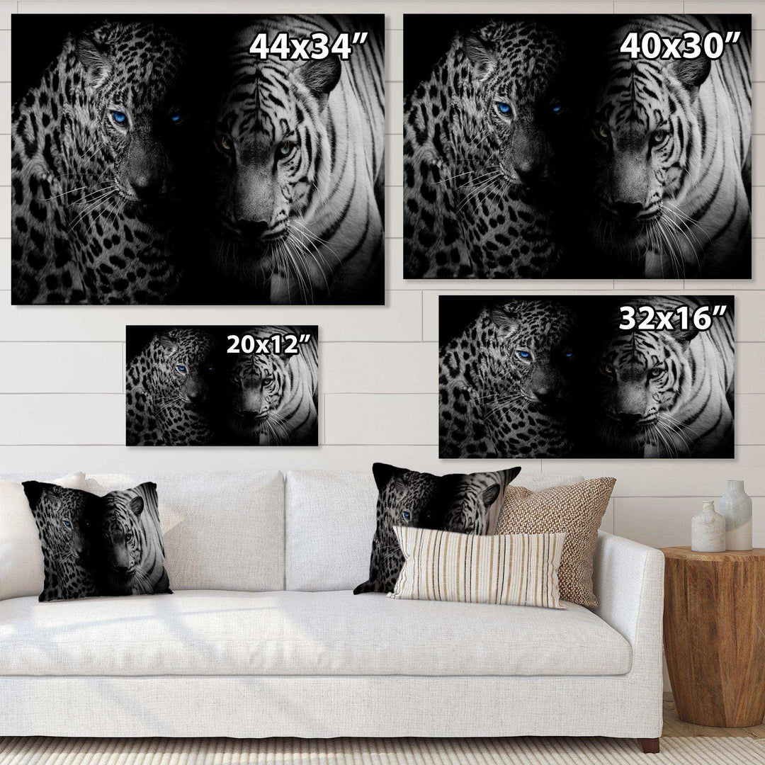 Leopard and Tiger in Black