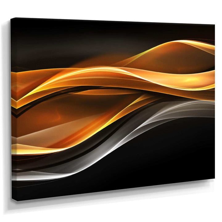Gold Silver Inward Lines - Modern Living Room Wall Decor