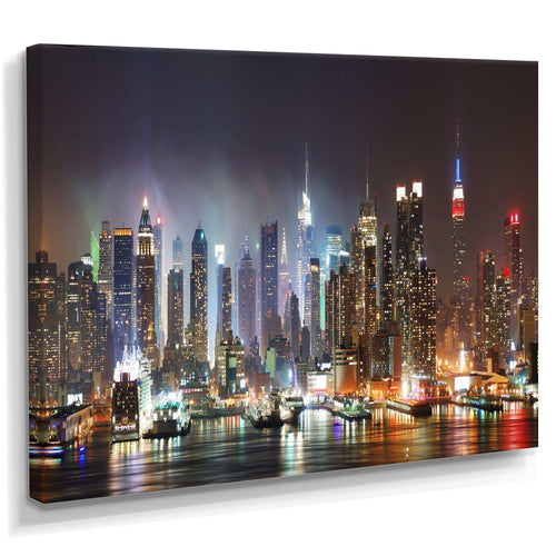 Lit NYC Manhattan Skyline