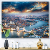 Aerial View of London at Dusk Canvas Canvas