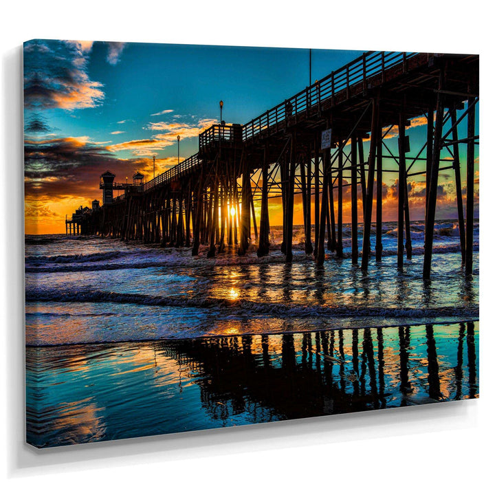 Oceanside Pier at Evening - Landscape Bedroom Wall Art