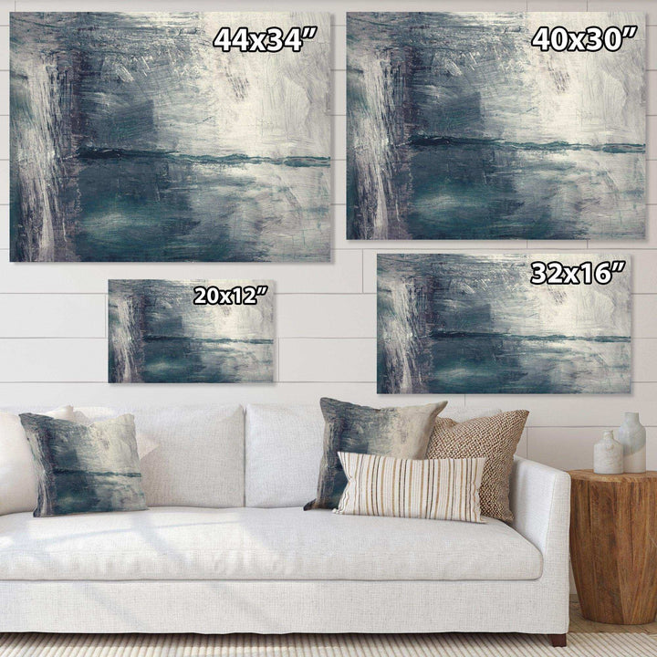 Grey Abstract Pattern Oil - Modern Bedroom Wall Art