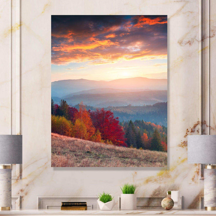 Sunrise in Carpathian Mountains