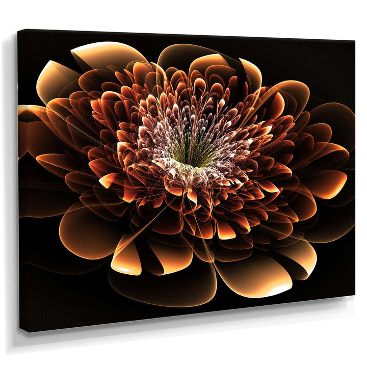 Brown Fractal Flower - Modern Bedroom Wall Art