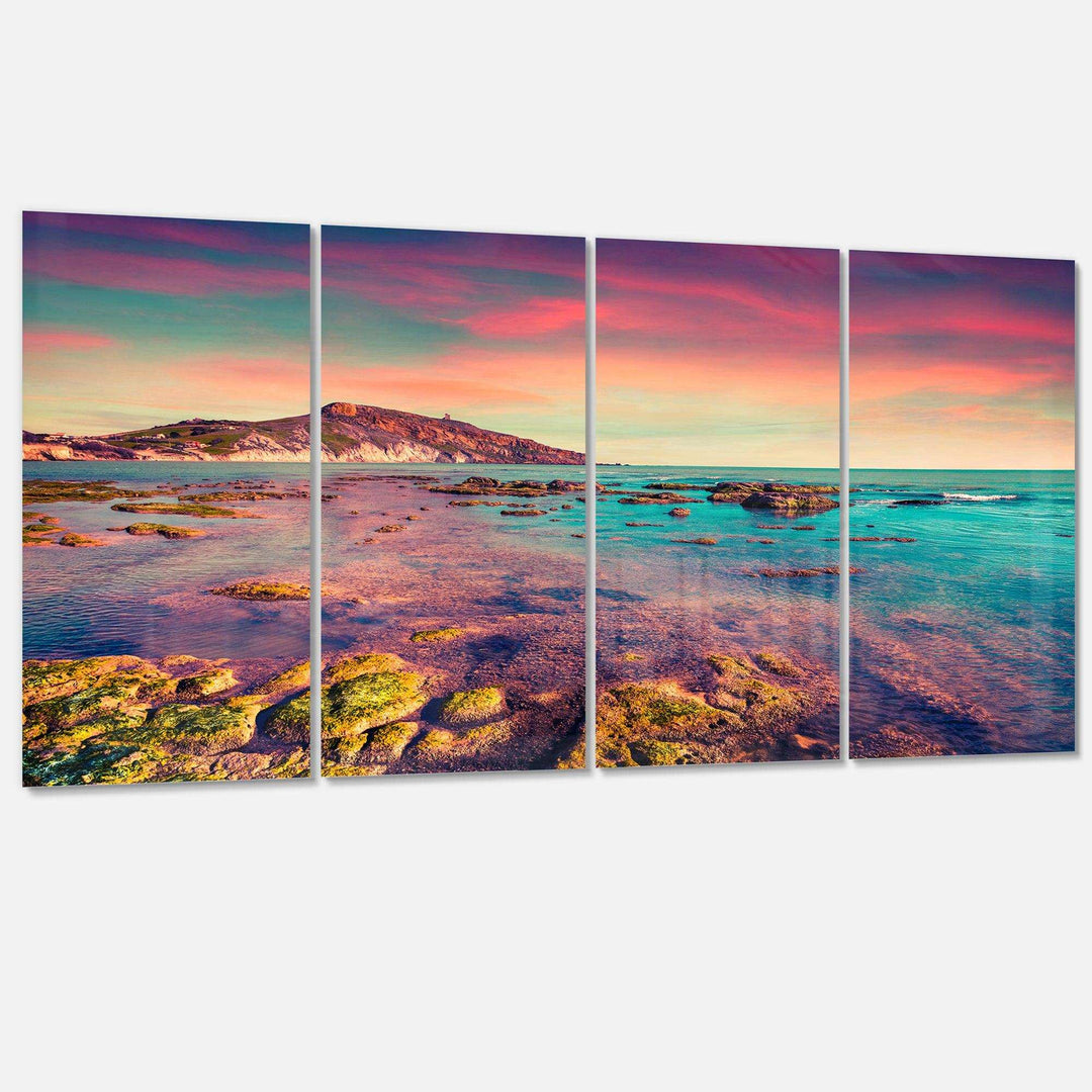Giallonardo Beach Colorful Sunset Multi-Panels