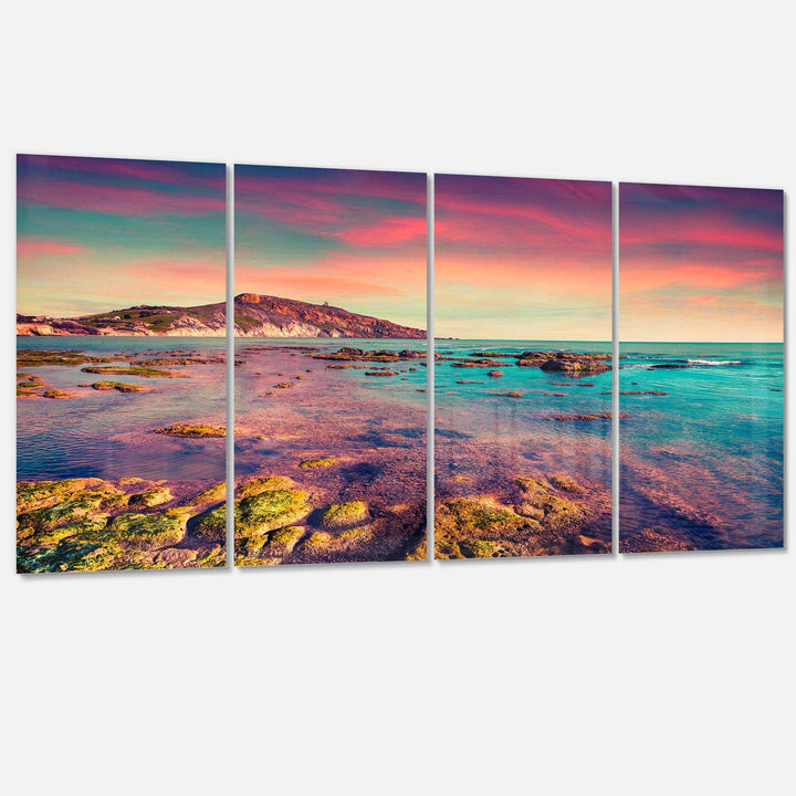 Giallonardo Beach Colorful Sunset Multi-Panels